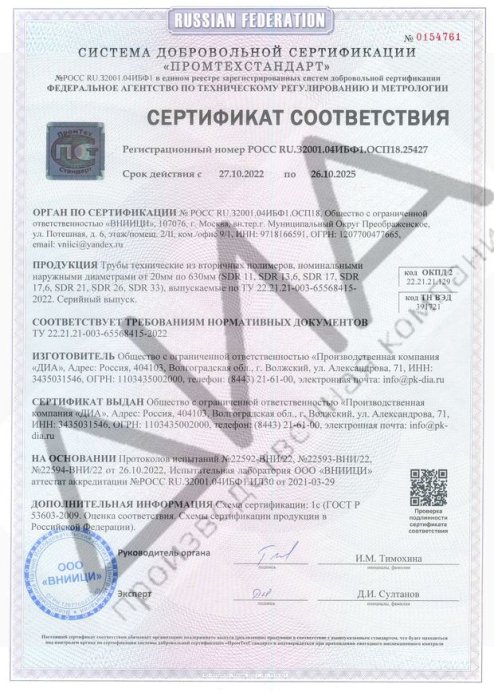 Добровольный сертификат соответствия